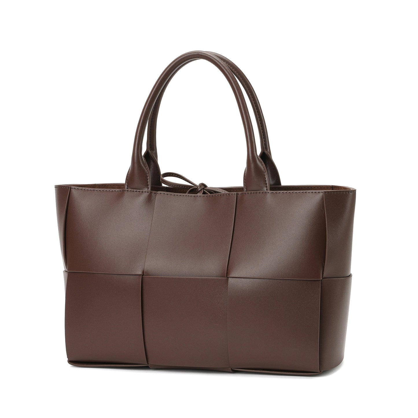 Woven Smooth Leather Tote Bag