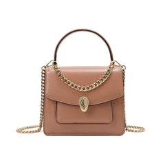 Smooth Leather Top-Handle Crossbody