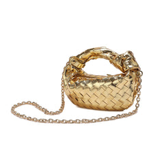 Woven leather Knot-handle/Shoulder Bag