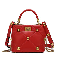 Quilted Sheepskin Leather Crossbody/Shoulder Bag
