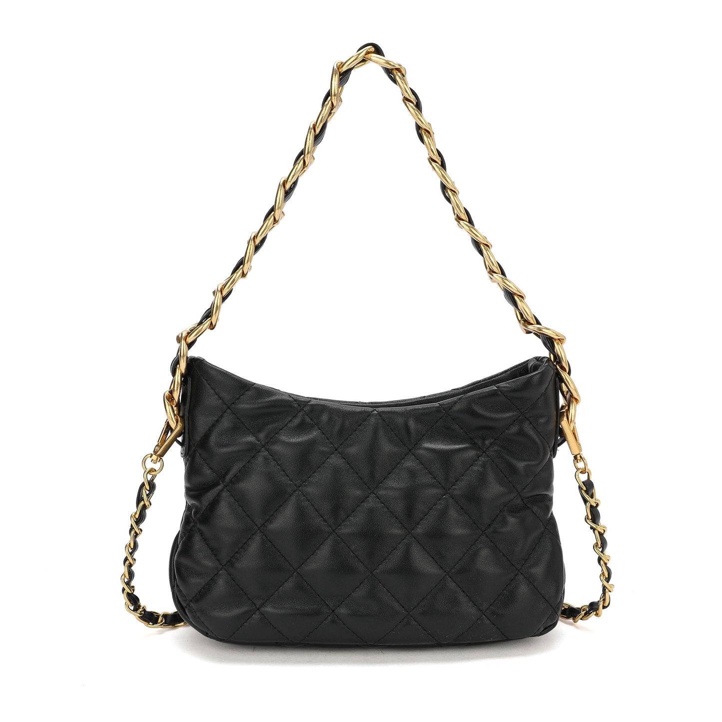 Quilted Sheepskin Leather Crossbody/ Shoulder Bag