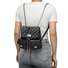 Quilted Sheepskin Leather Backpack