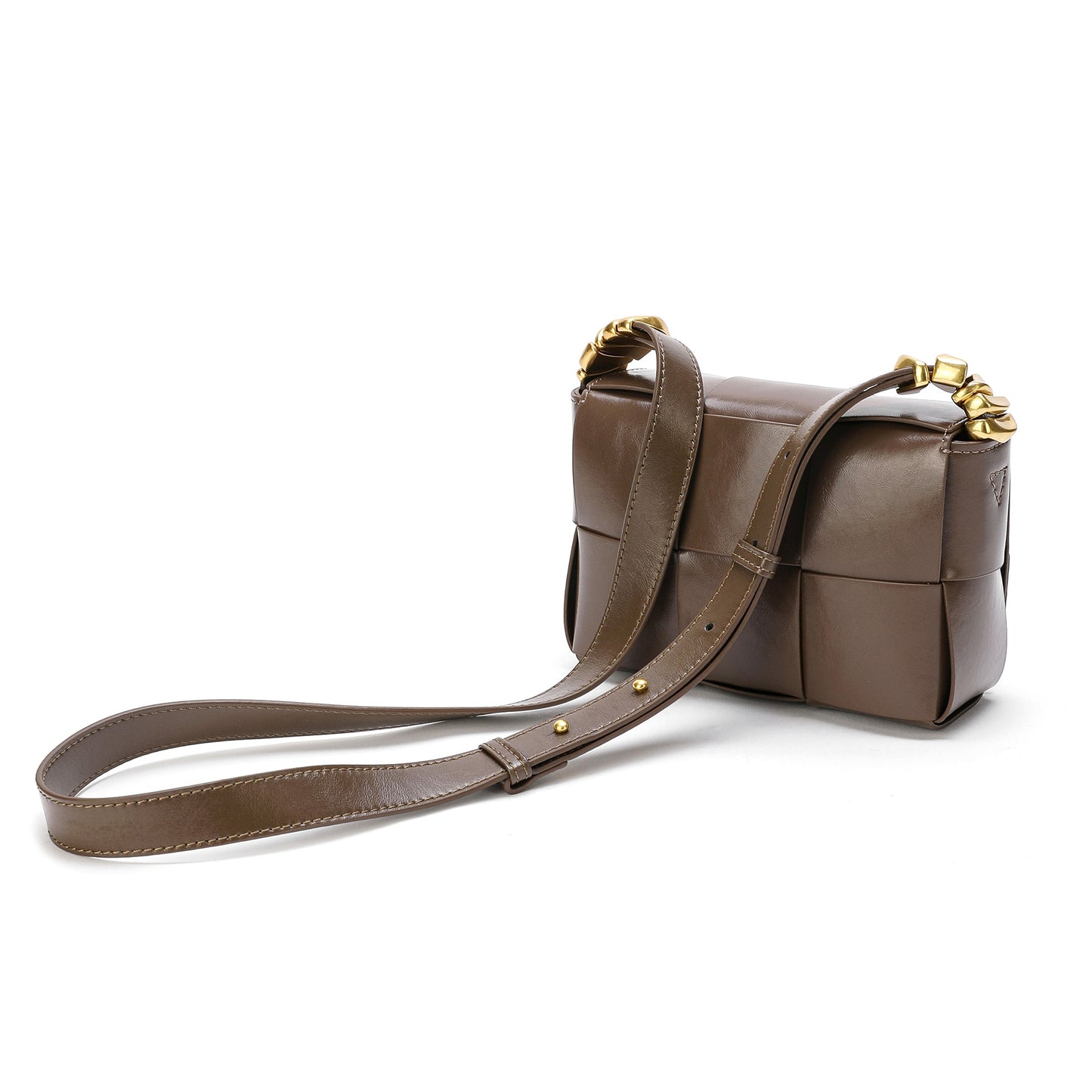 Woven Leather Crossbody Bag