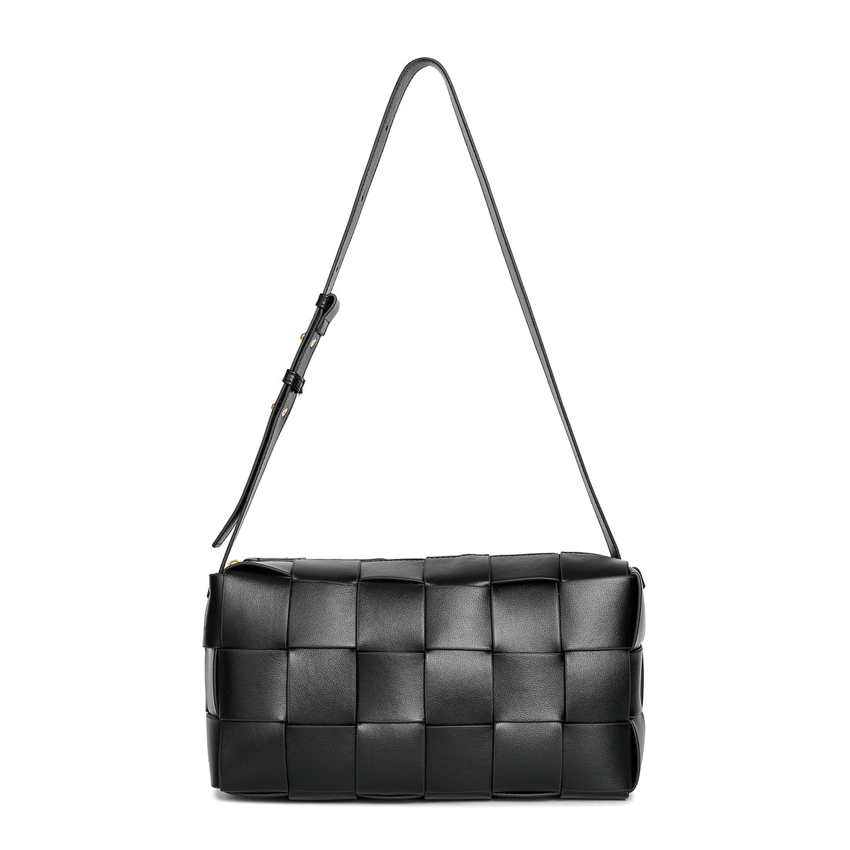 Smooth Woven Leather Hobo/Shoulder