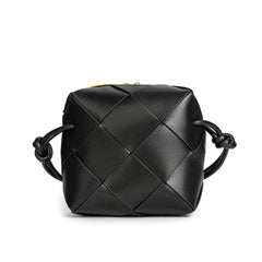 Smooth Woven Leather Crossbody Bag