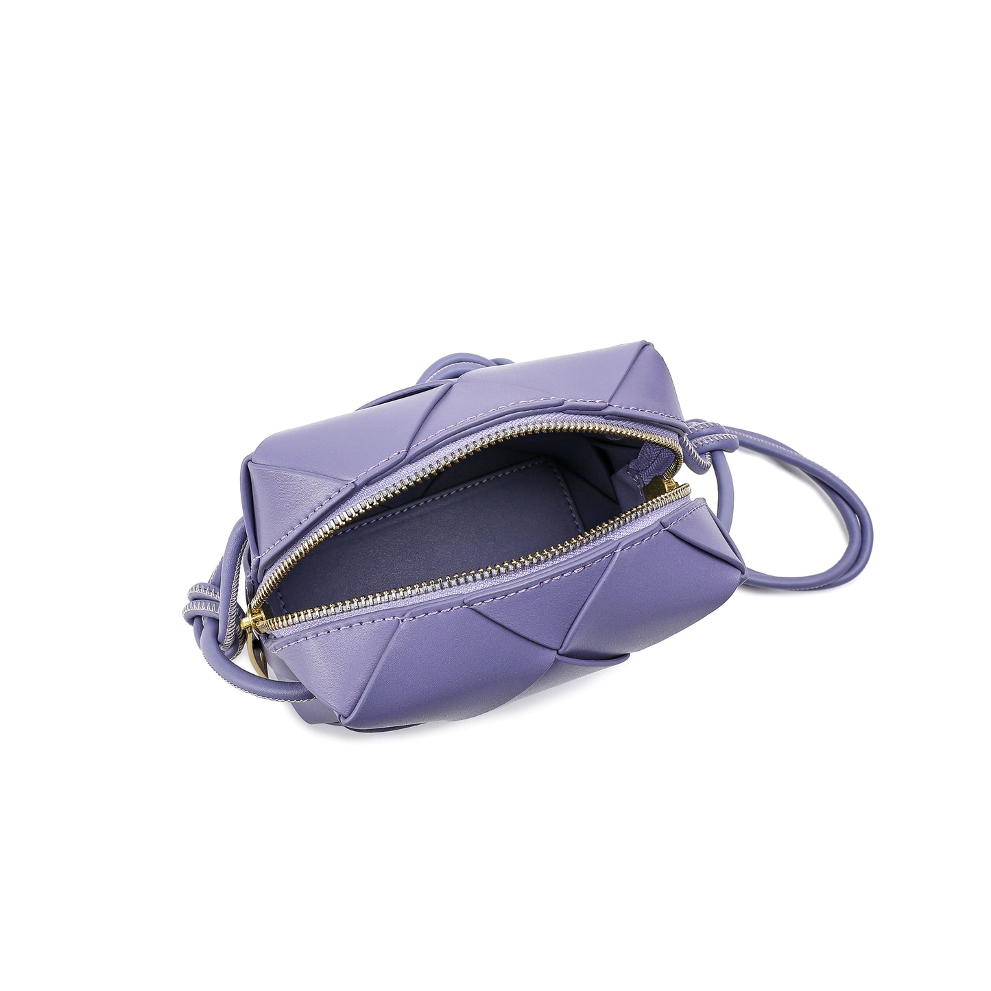Smooth Woven Leather Crossbody Bag