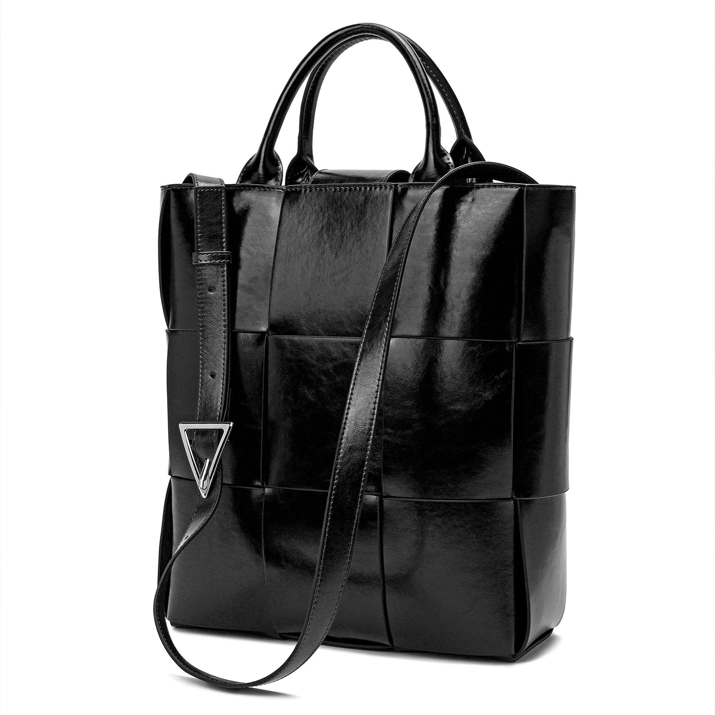 Woven Leather Top-handle Tote bag