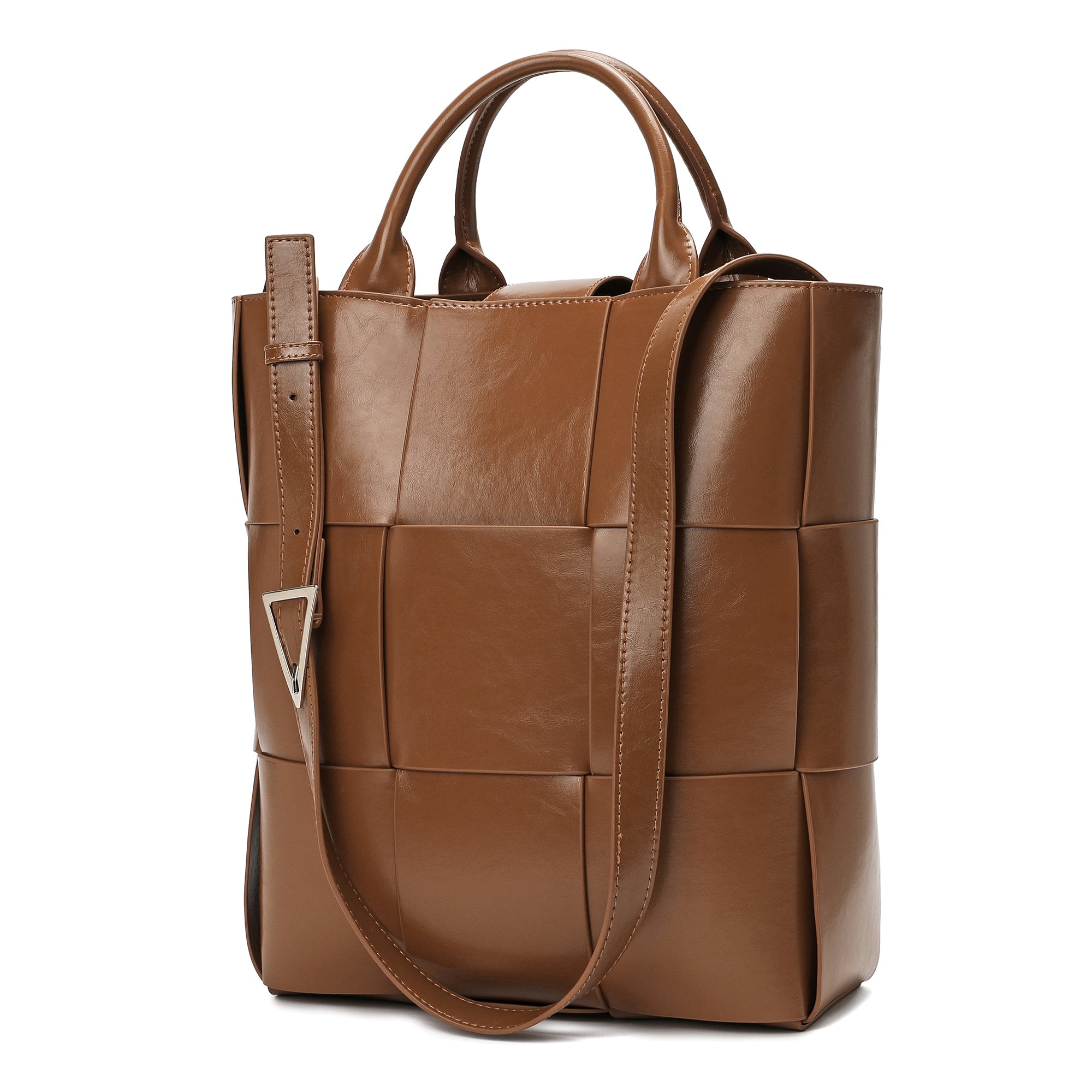 Woven Leather Top-handle Tote bag