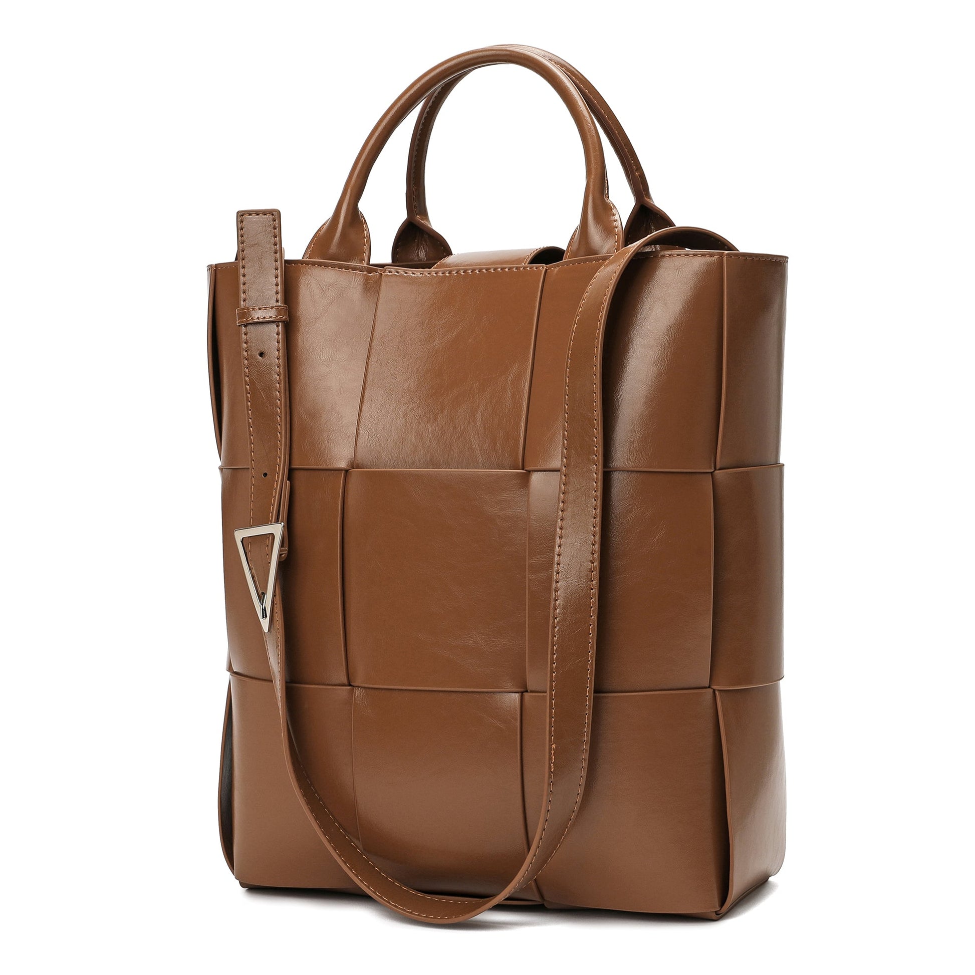 Buy Hush Brown Isla Leather Scoop Tote Bag from Next USA