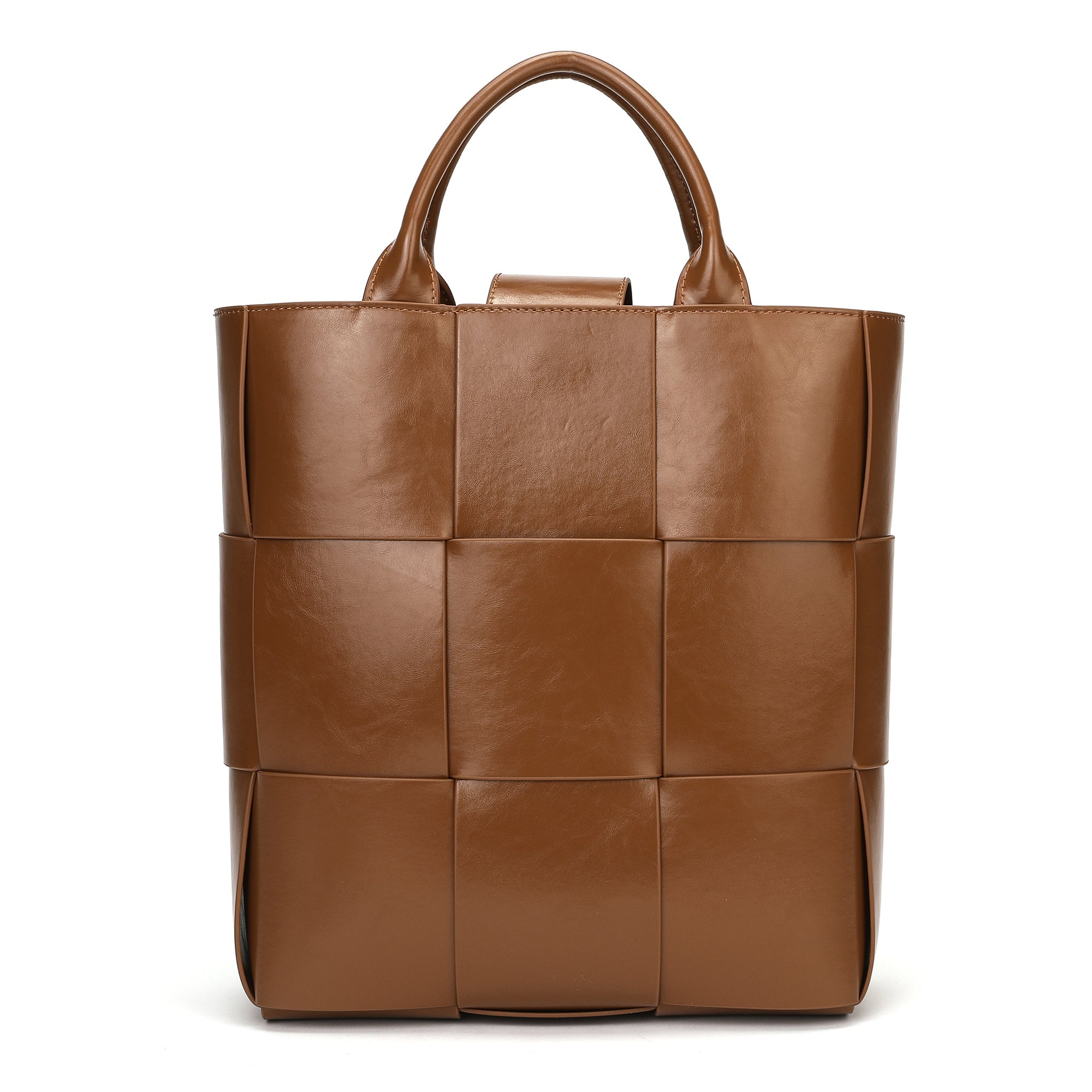 Woven Leather Top-handle Tote bag