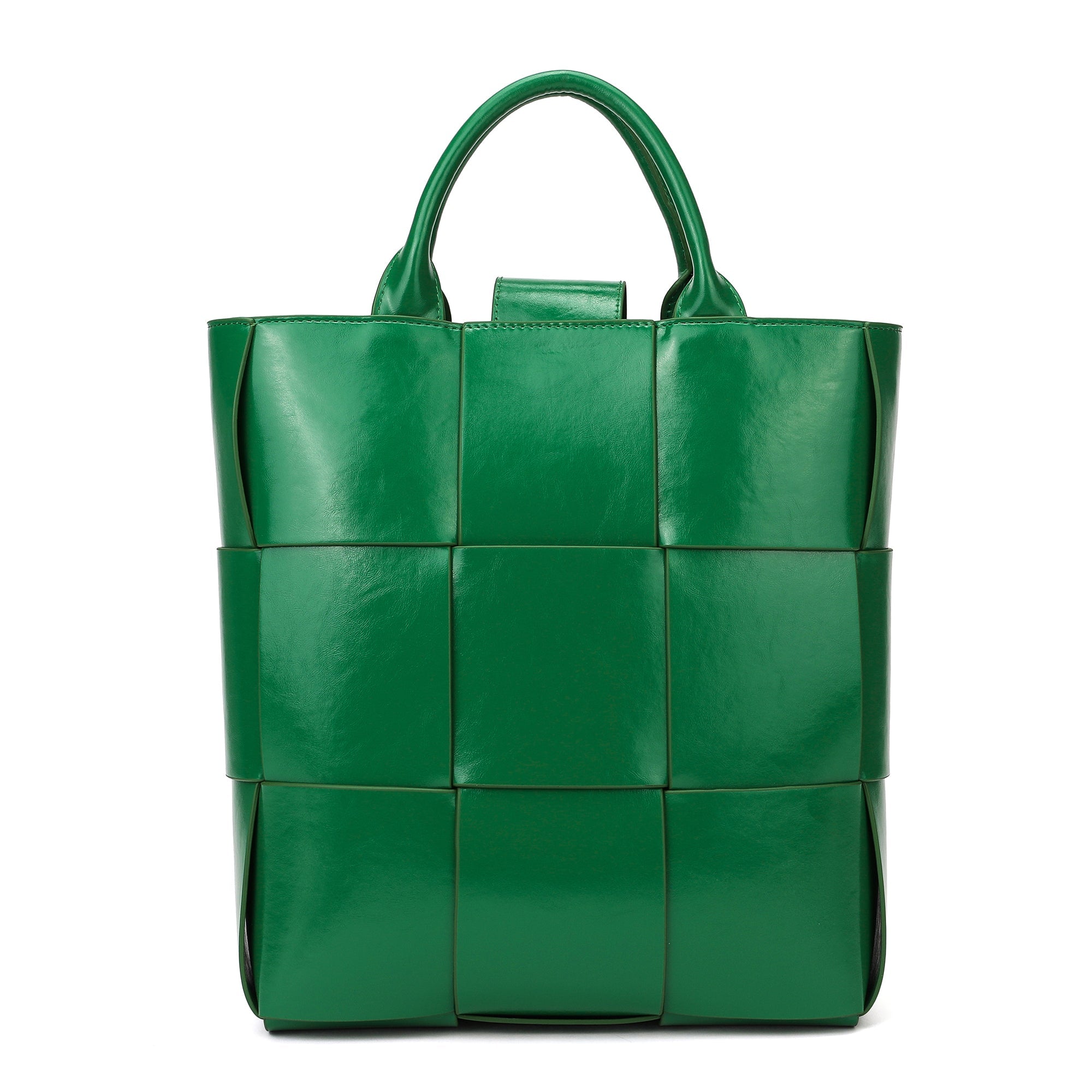 Woven Leather Top-handle Tote bag