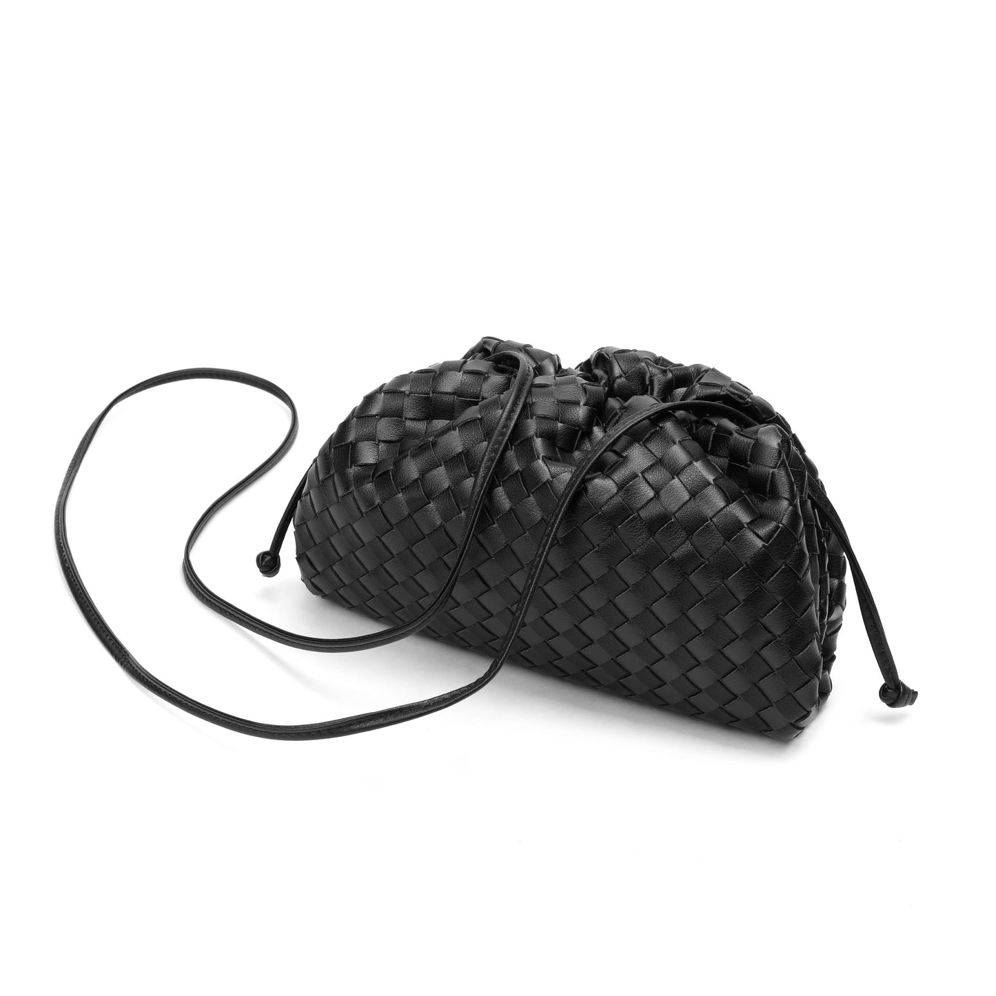 Full Grain Woven Leather Pouch/ Shoulder/ Clutch Bag