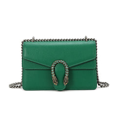 Crystal Dragon Leather Crossbody Bag