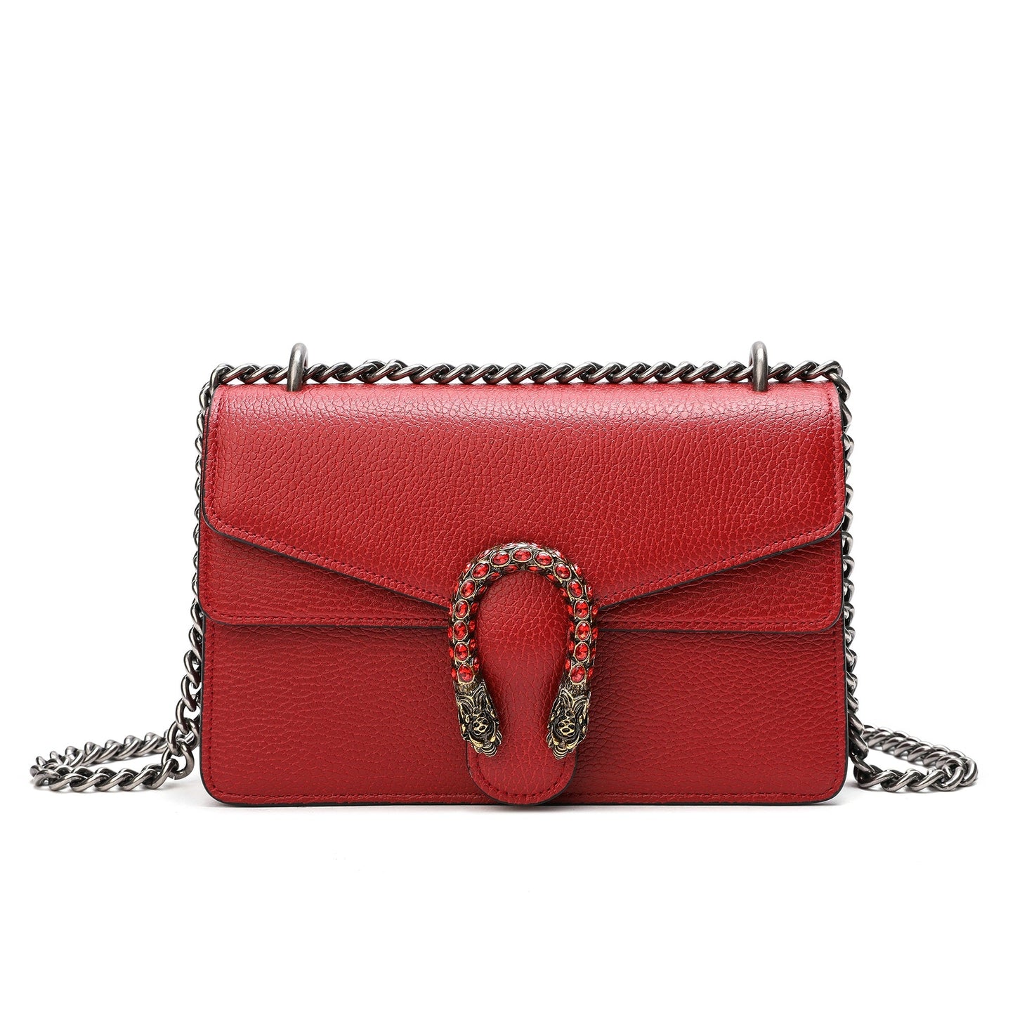 Crystal Dragon Leather Crossbody Bag