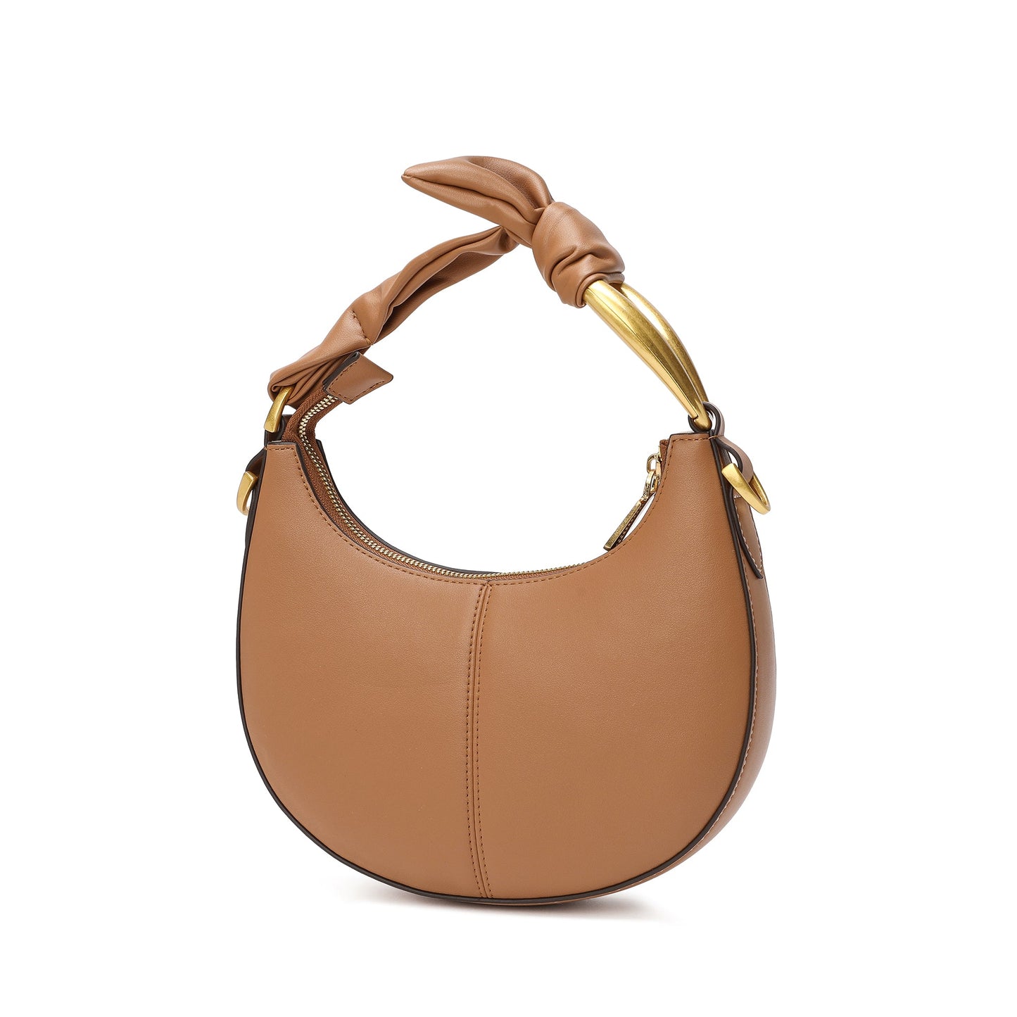 Smooth-Leather Decorated-Handle Bag