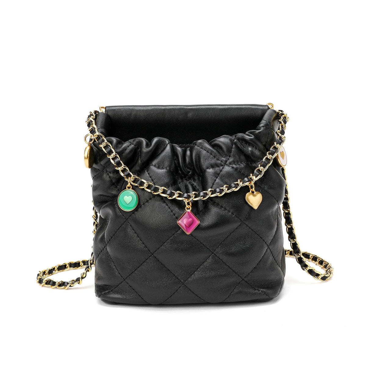 Quilted Sheepskin Leather Crossbody