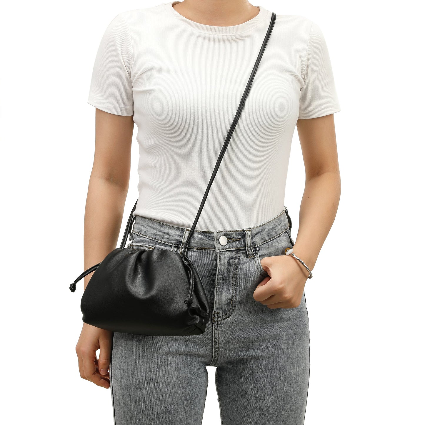 Smooth Leather Pouch/Shoulder Bag