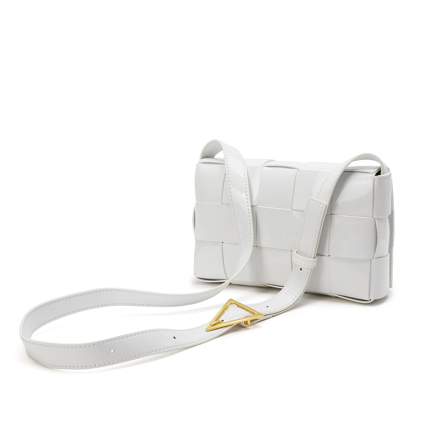 Patent Leather Woven Crossbody