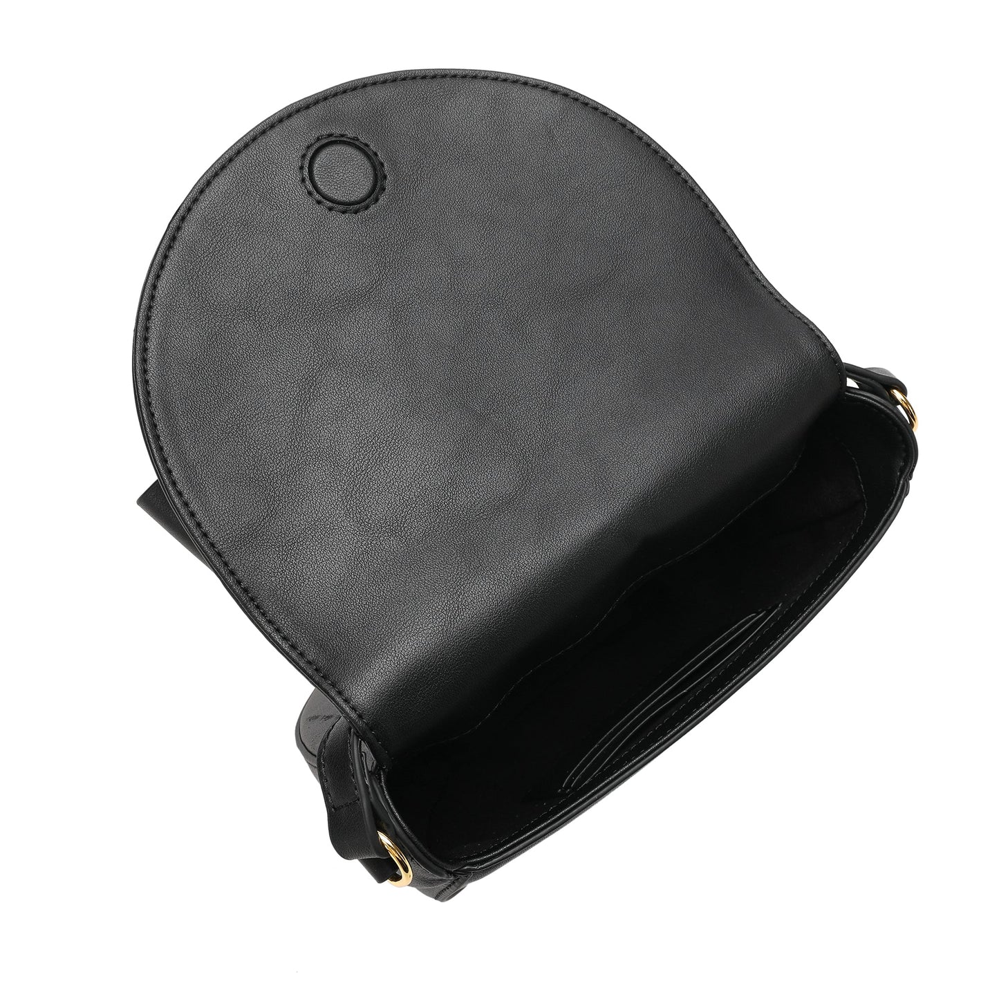 Front Bow Smooth Leather Shoulder Bag