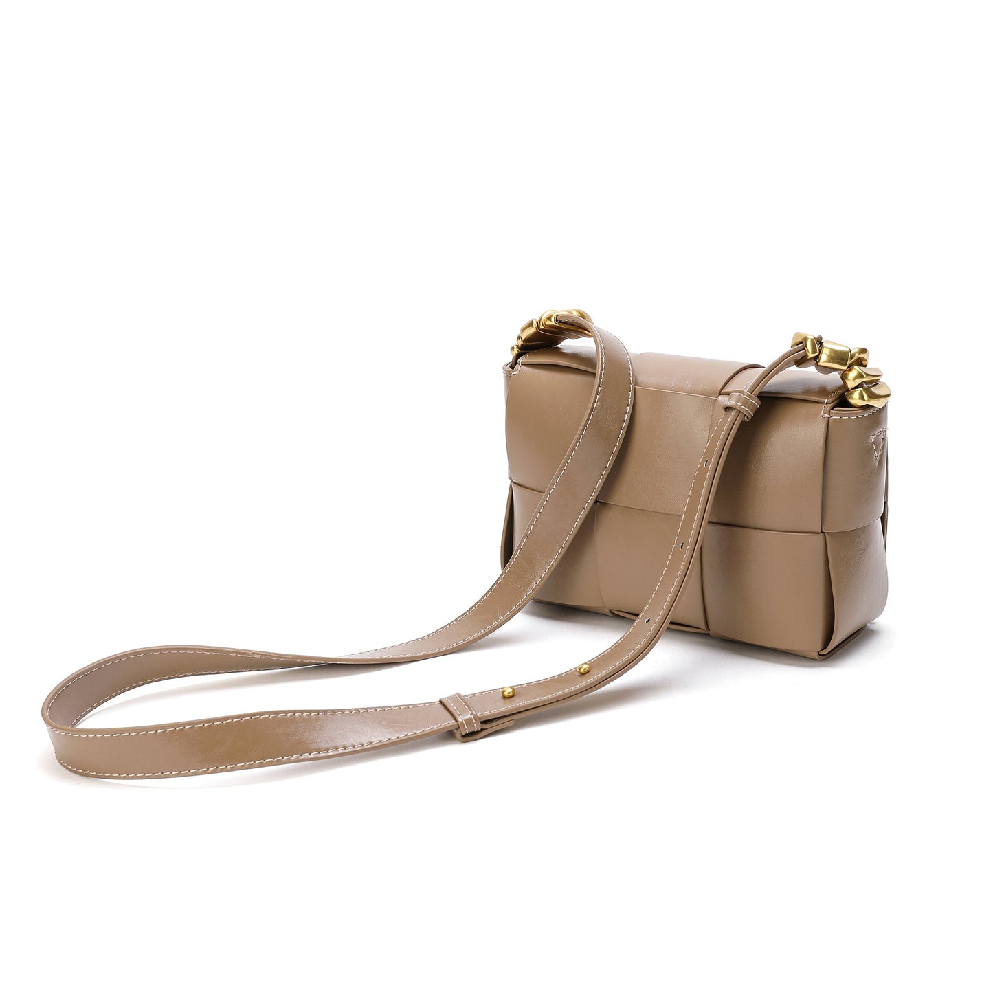 Woven Leather Crossbody Bag